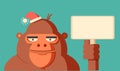 Year of monkey 2016. New Year. Vector Illustration Royalty Free Stock Photo