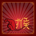 Year of the monkey 2016 Royalty Free Stock Photo