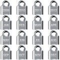 Year and month calendar icons on lock buttons Royalty Free Stock Photo