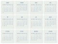 Year 2016 monthly calendar Royalty Free Stock Photo