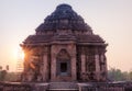 800 year old ancient Hindu Sun Temple as the sun sets, Konark, Orissa, India. UNESCO site Royalty Free Stock Photo