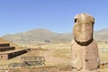 The 2000 year old archway at the Pre-Inca site of Tiwanaku near La Paz in Bolivia.