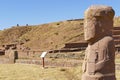 The 2000 year old archway at the Pre-Inca site of Tiwanaku near La Paz in Bolivia.