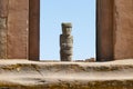 The 2000 year old archway at the Pre-Inca site of Tiwanaku near La Paz in Bolivia.