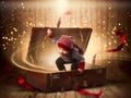 Boy discover magical christmas wonders