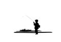 10-Year-Old Child Joyfully Capturing a Fishing Moment.