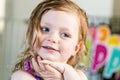 A close up image of a 3 year old girl posing Royalty Free Stock Photo