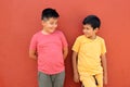 9-year-old Latino children get upset and bully each other as a form of physical, psychological, verbal abuse among students