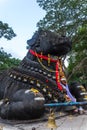 350 year old monolithic statue of Nandi (Bull), Chamundi Hill, Mysore, India. Royalty Free Stock Photo