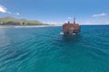 Shipwreck of the RMS Maitai in Avarua harbour Rarotonga Cook Isl Royalty Free Stock Photo