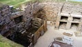 5000 year old Skara Brae stone-built Neolithic settlement, located on the Bay of Skaill, Orkney, Scotland Royalty Free Stock Photo