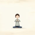 5-year-old Susan In Yoga Tadasana Pose - Character By Alessandro Gottardo