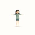 5-year-old Susan In Yoga Tadasana Pose - Character By Alessandro Gottardo