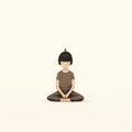 5-year-old Susan Yoga Tadasana Pose Character By Alessandro Gottardo