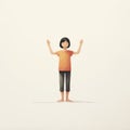 5-year-old Susan In Yoga Tadasana Pose - Character By Alessandro Gottardo