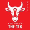 year of the ox vector illustration