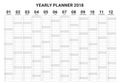 Year 2018 planner calendar vector illustration