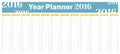 Year Planner 2016 Royalty Free Stock Photo