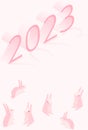 New Year`s card for the year of the rabbit, 2023