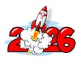 2026 year rocket launch Royalty Free Stock Photo