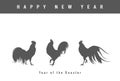 Year of the rooster New year card Royalty Free Stock Photo