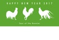 Year of the rooster New year card Royalty Free Stock Photo
