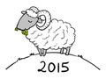 Year of the Sheep Doodle for 2015 Royalty Free Stock Photo