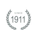 Since 1911 year symbol