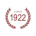 Since 1922 year symbol