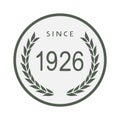 Since 1926 year symbol