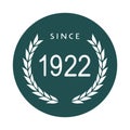 Since 1922 year symbol