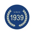 Since 1939 year symbol