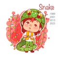Chinese year symbol. snake Royalty Free Stock Photo