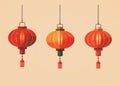 Year tradition background asia celebrate lantern red