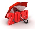 Year 2019 under an umbrella