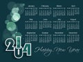 2014 year vector calendar (EPS 10)