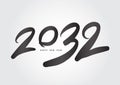 2032 year, happy new year 2032 vector, 2032 number design vector illustration, Black lettering number template