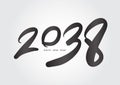 2037 year, happy new year 2037 vector, 2037 number design vector illustration, Black lettering number template