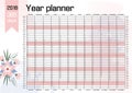 Year Wall Planner 2018 Royalty Free Stock Photo