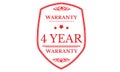 4year warranty approved icon Royalty Free Stock Photo