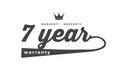 7year warranty Royalty Free Stock Photo