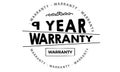 9 year warranty