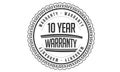 10 year Warranty icon Royalty Free Stock Photo