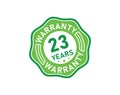 23 year warranty icon isolated on white background Royalty Free Stock Photo