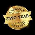 2year warranty logo Royalty Free Stock Photo