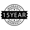 15 year warranty stamp on white background Royalty Free Stock Photo