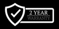 2 year warranty stamp on white background Royalty Free Stock Photo