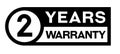 2 year warranty stamp on white Royalty Free Stock Photo