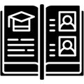 Yearbook icon, High school related vector illustration