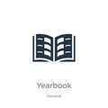 Yearbook icon vector. Trendy flat yearbook icon from general collection isolated on white background. Vector illustration can be